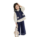 Style Vest Shirt pour les petites filles fashionable Ensemble de trois pièces