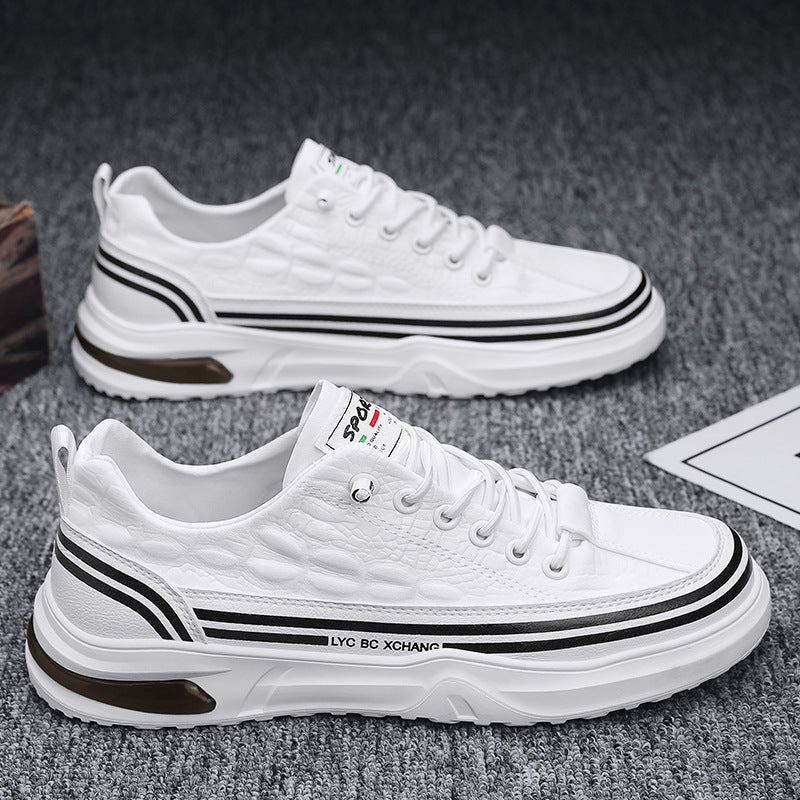 Jeunes sneakers de plein air Bas-top Slip-on Casual Chaussures Toile Chaussures blanches