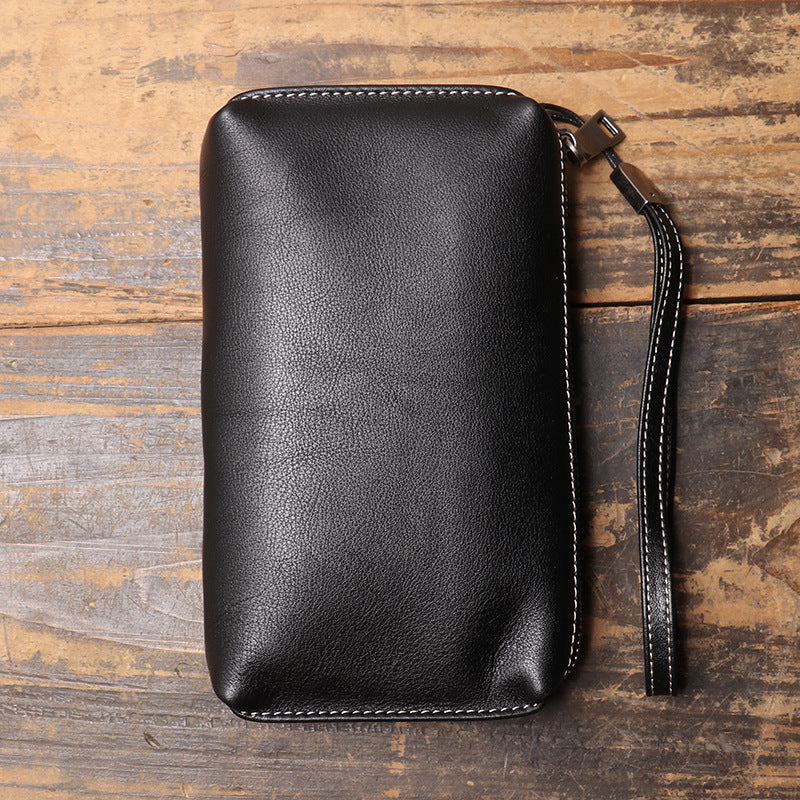 Clutch en cuir véritable pour hommes