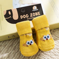 Chaussettes pour animaux, tubes longs, chaussettes antidérapantes et antidérapantes pour chiens, quatre paires, chaussures de chien