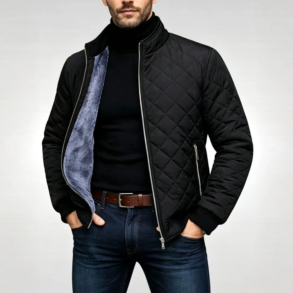 Veste de coton rembourrée diamantée pour hommes