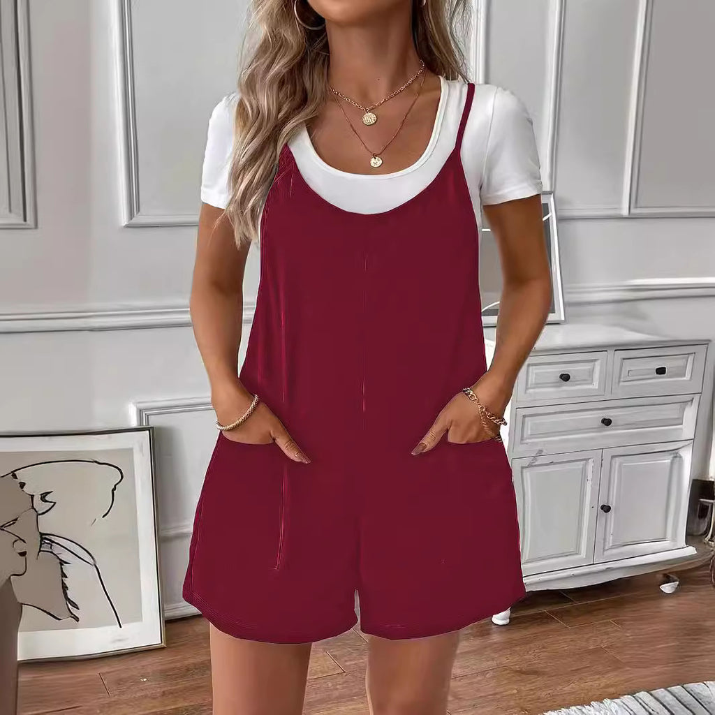 Plus-size Printemps Été Suspendu Pocketed Pocketed pour femmes
