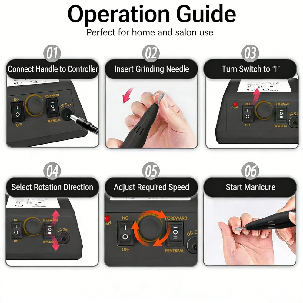 Broyeur de polissage électrique 220V - 0-20000RPM Règlement sur la vitesse sans marche