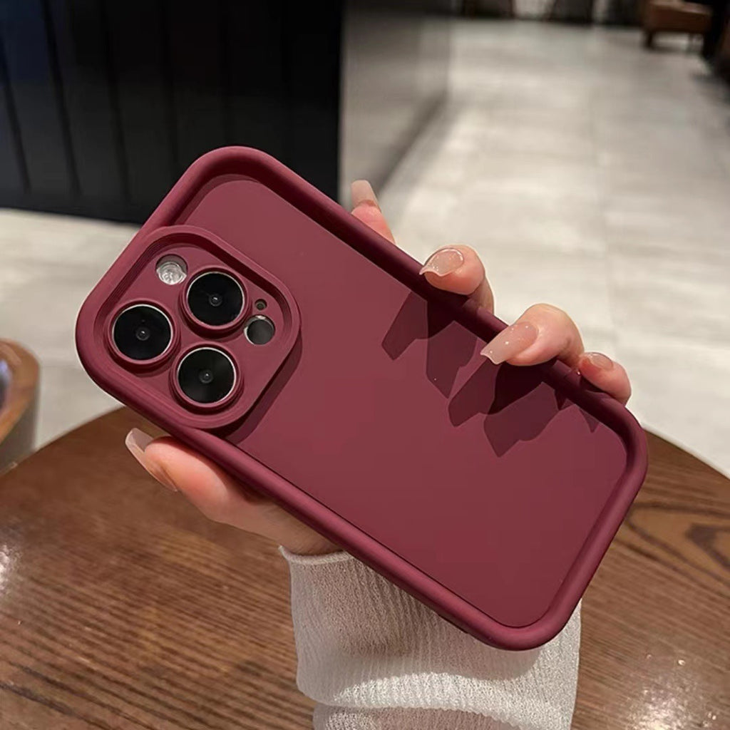 Solid Color Housse de téléphone en silicone résistant à la chute