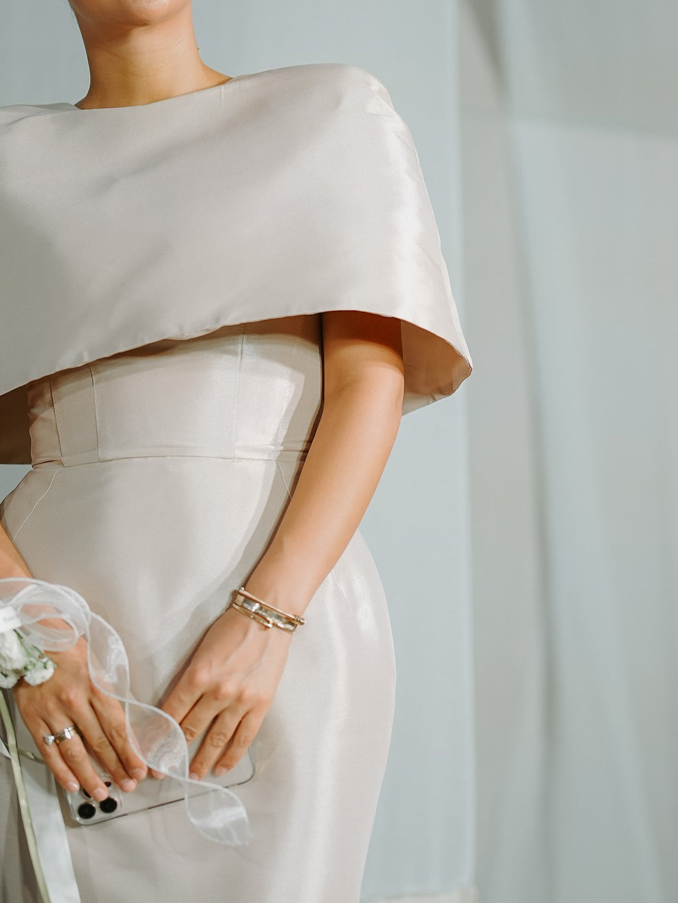 Set de robe Satiné Cape Top &Fitted Maxi