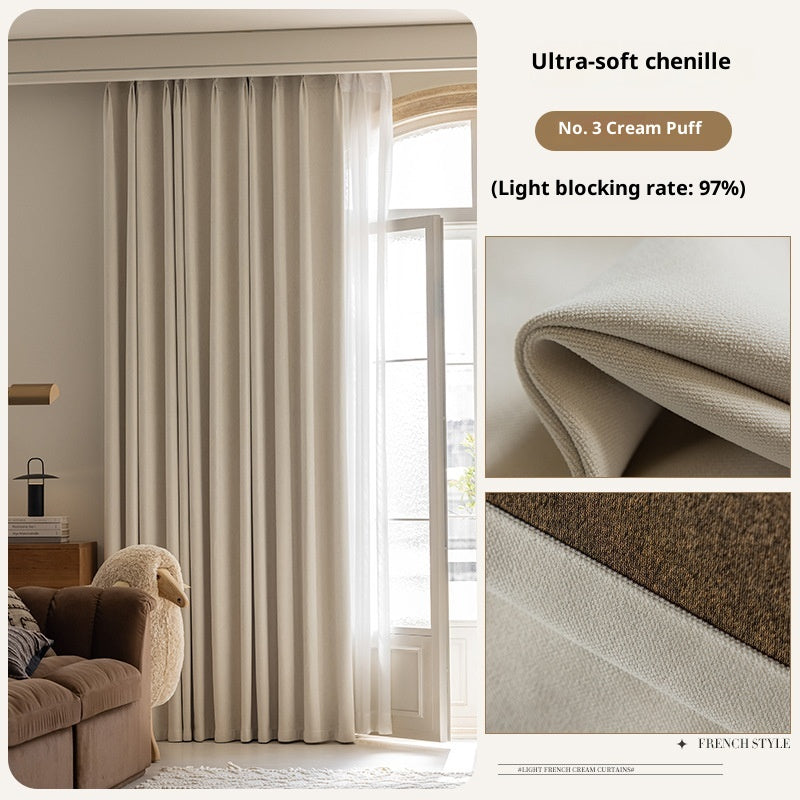 Rideaux en nylon entièrement noirté pour un look haut de gamme dans la chambre