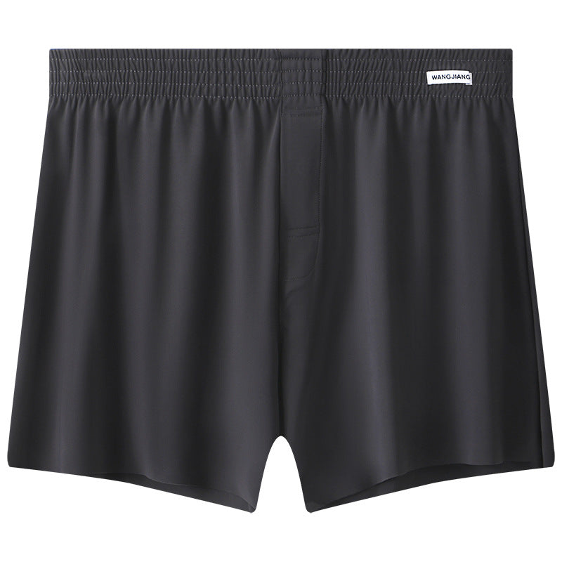 Sous-vêtements en soie de glace pour hommes Plus Taille Loose Boxer