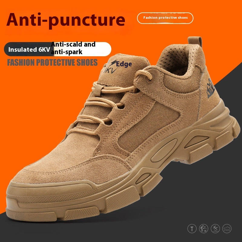 Chaussures de travail isolantes anti-smash et anti-puncture légères résistants à l'usure pour hommes