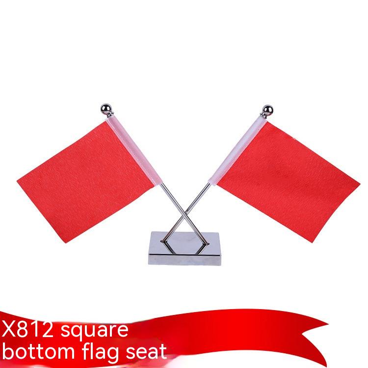 Car Dashboard Telescopic Rod Decoration Office Red Flag