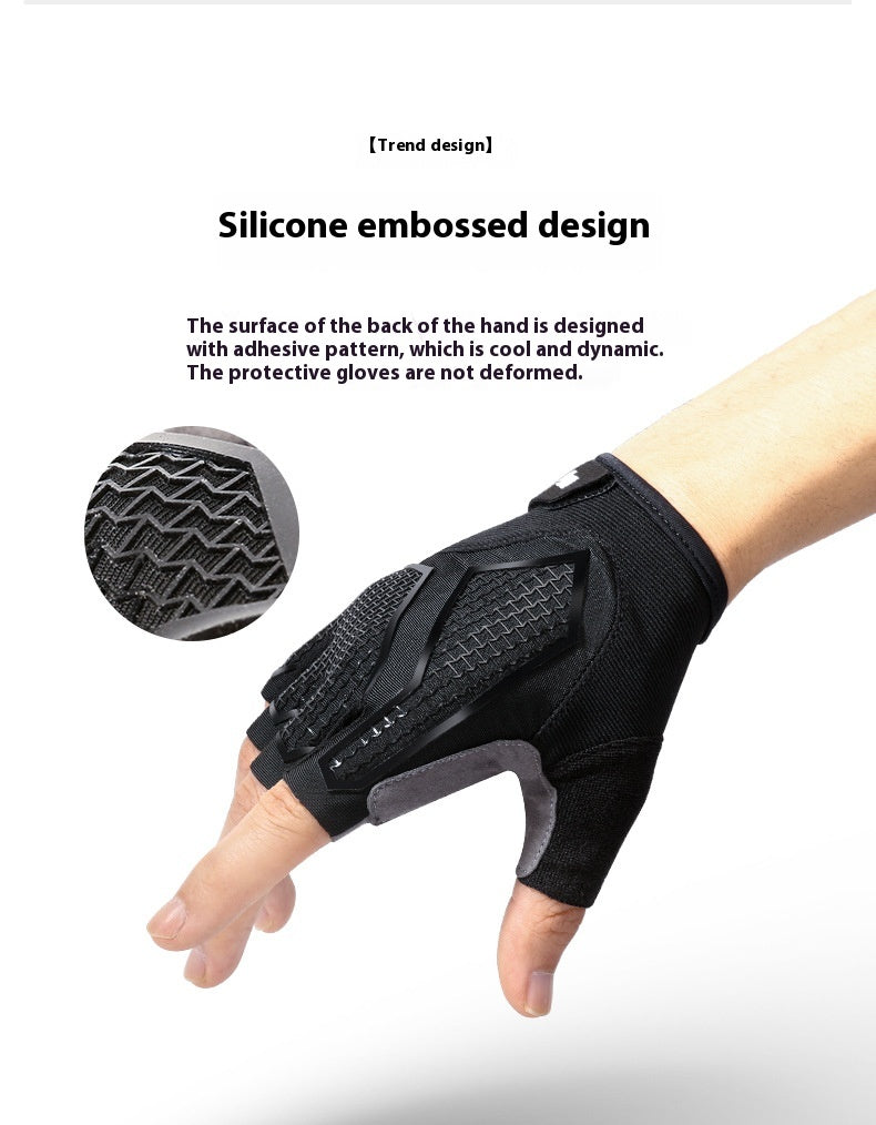 Gants de fitness de vélo de sport résistant aux chocs en silicone liquide d'équitation