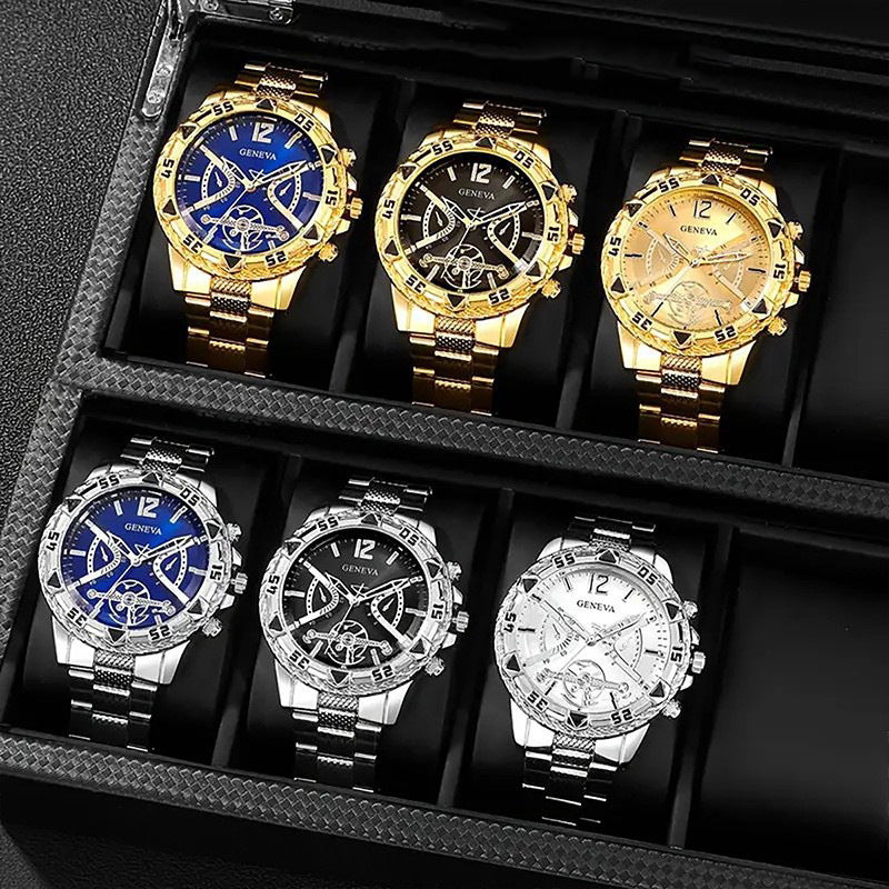 Montre mécanique Volkswagen entièrement automatique pour homme avec bracelet en acier