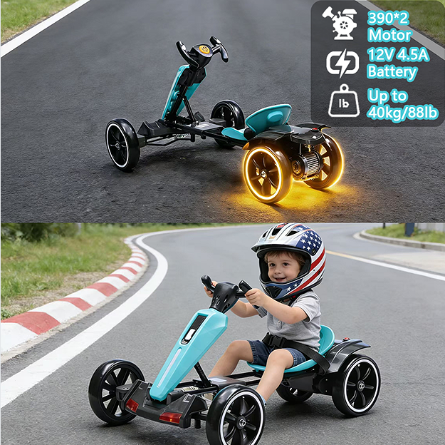 12V Pédale électrique pour enfants Go Kart