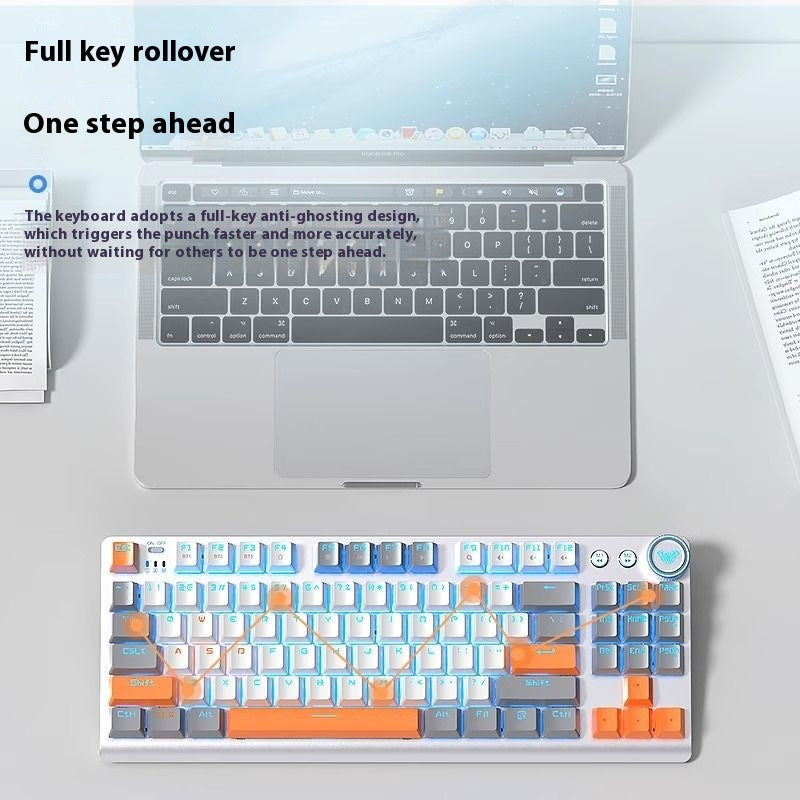 Tarantula Clavier mécanique sans fil côté gravé Bluetooth à trois modes