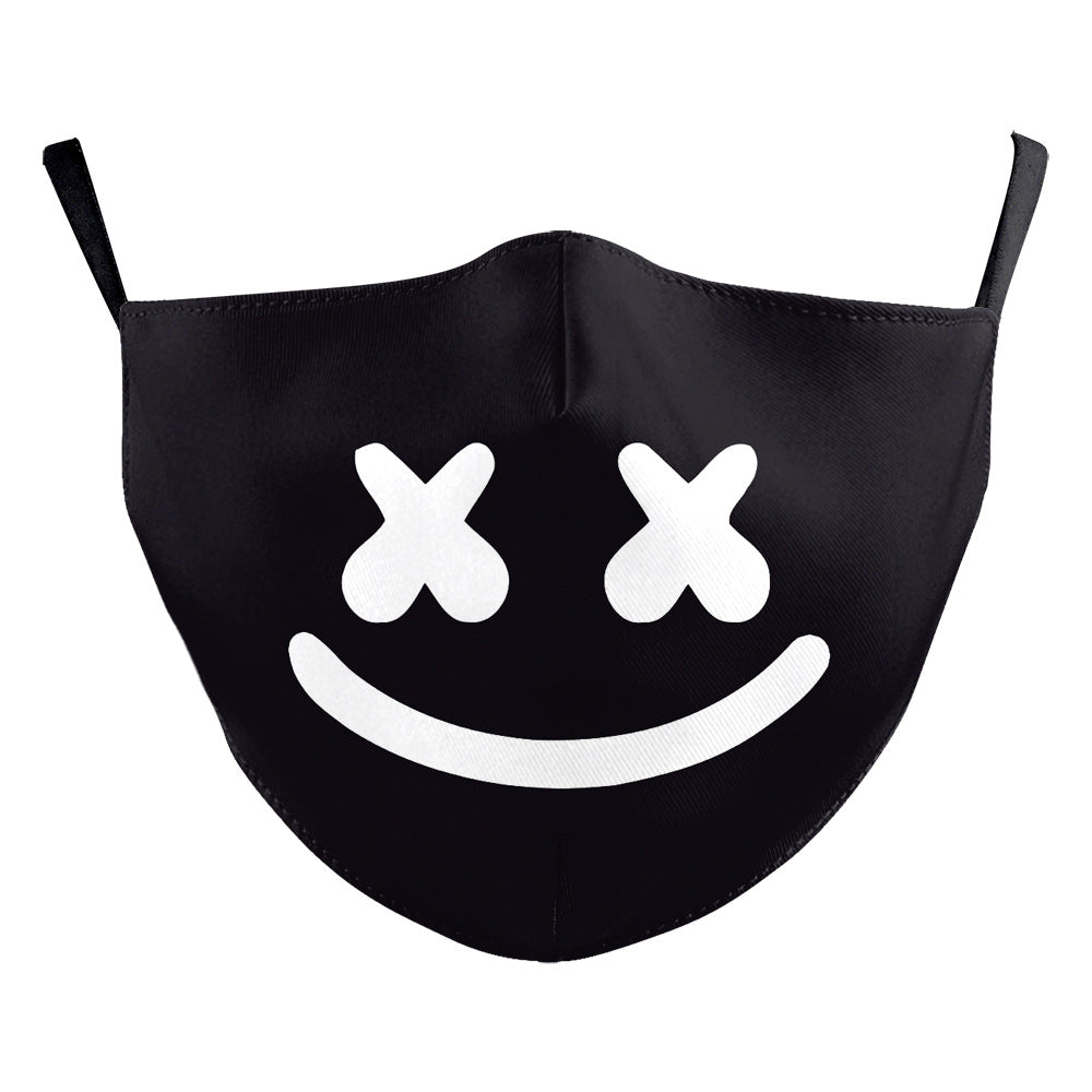 Masque de protection double couche anti-poussière en soie de lait d'Halloween haute densité