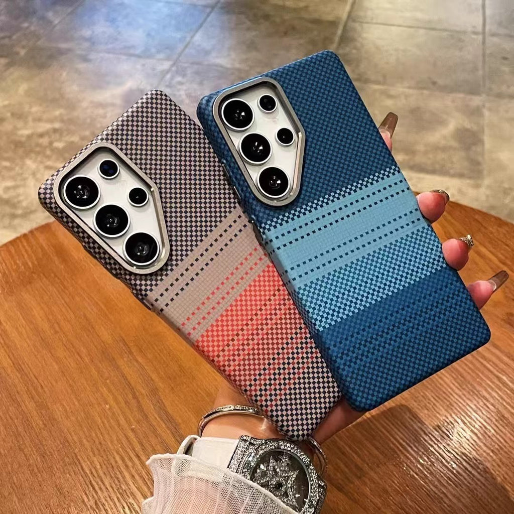 Coucher de soleil Moonlight Carbon Fiber Pattern Kevlar Pattern Aspiration magnétique Prote résistant à la chute