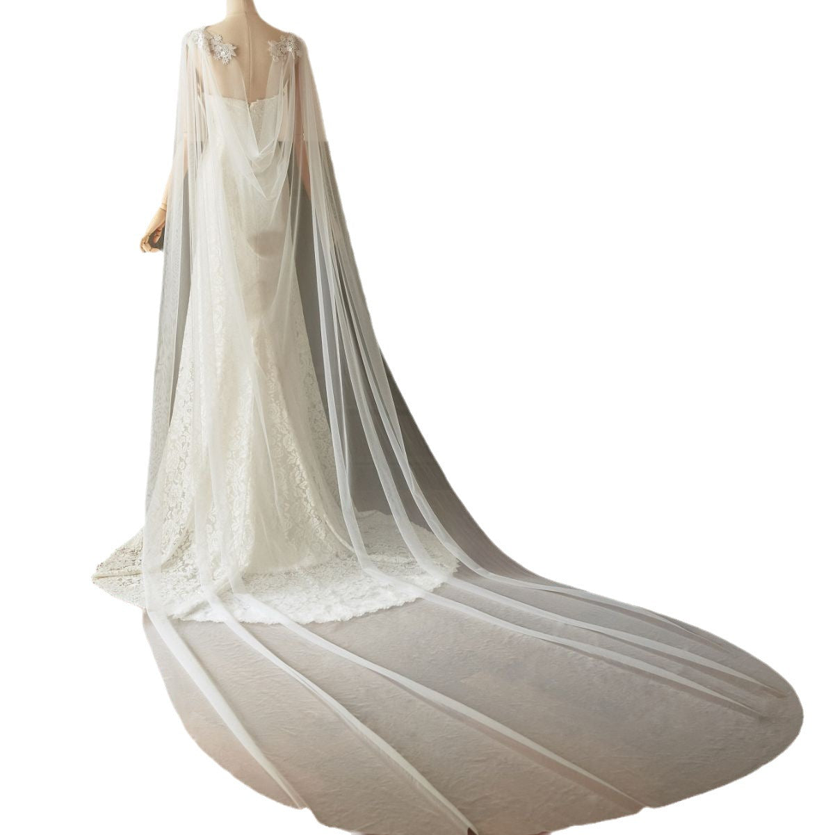 Mesh Style Dentelle Mariage de mariée Châle