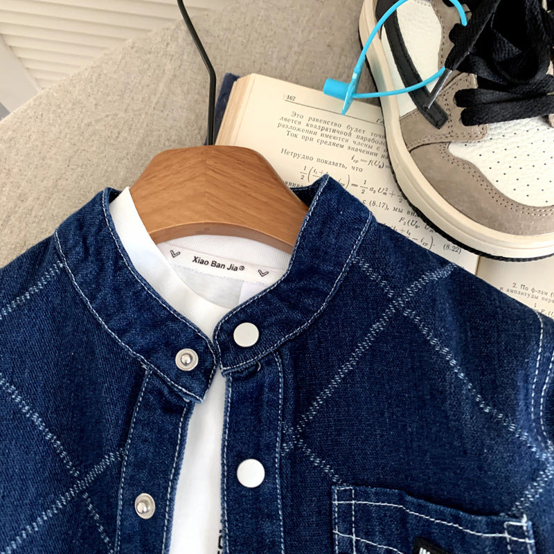 Combinaison de denim de printemps pour garçons