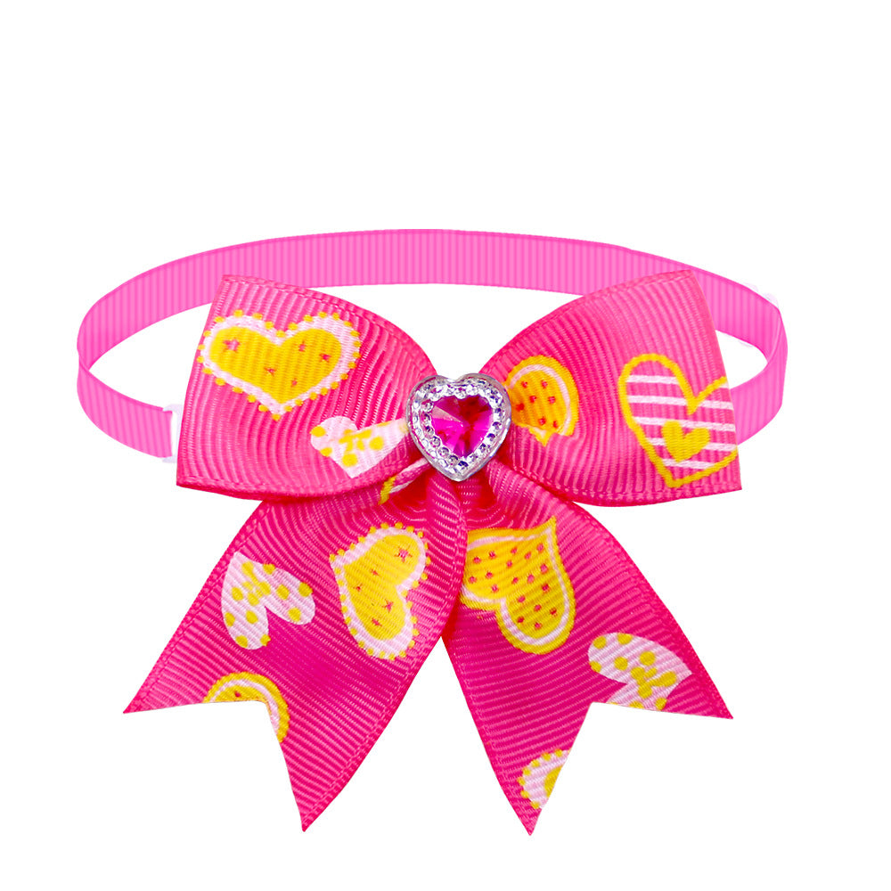 Animaux de compagnie Love Diamond Bow Tie Bow Accessoires
