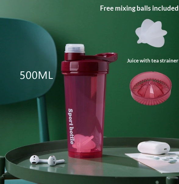 Bouteille de mélange d'eau de tasse de shaker de voyage portable de grande capacité
