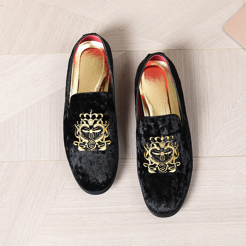 Hommes Brodé Chaussures Mocassins Slip-on Style d'été