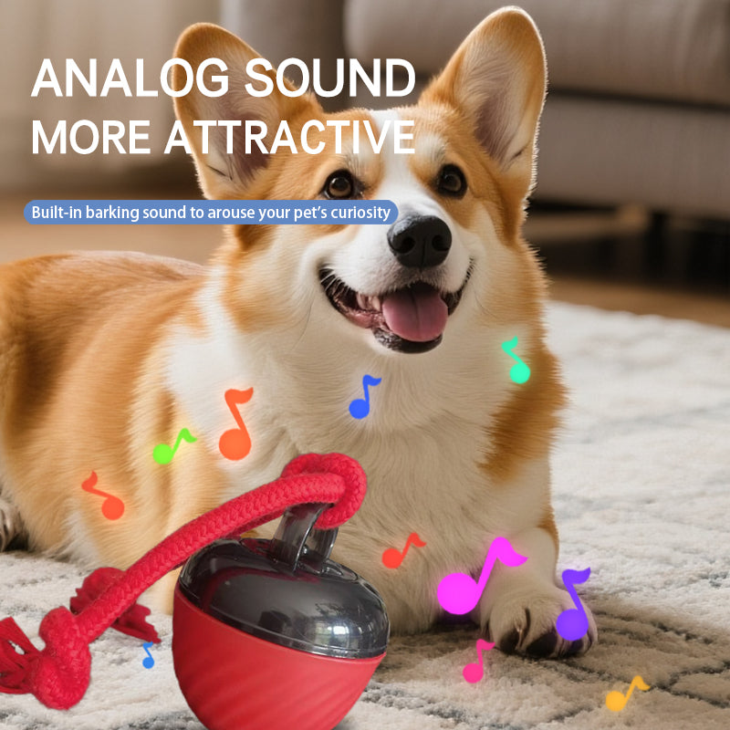 Smart Dog Chat Toy Ball Electronic Interactive Pet Toy Moving Ball Rope USB 3 Modes Automat