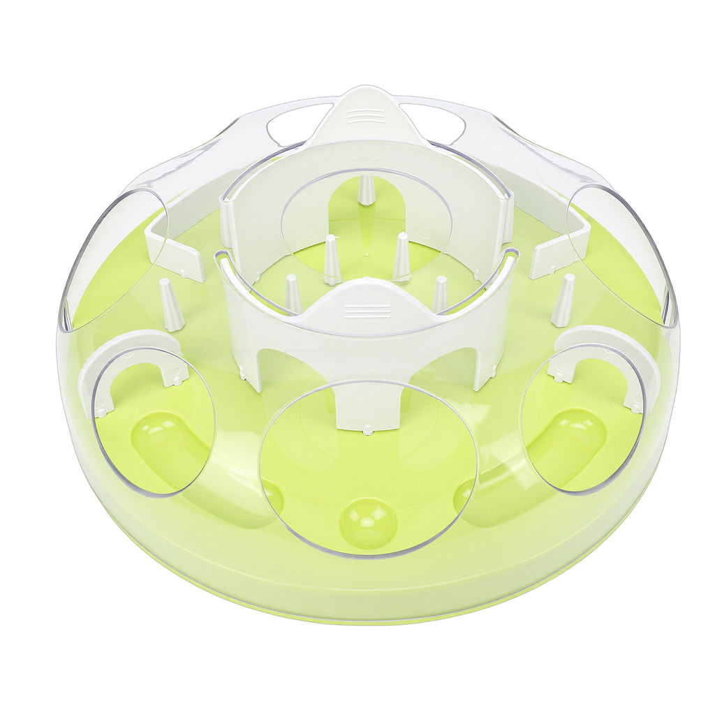 Puzzle chat interactif Feeder Funny Cat Puzzle Food Dispenser Jouet d'enrichissement pour animaux de compagnie Jouer