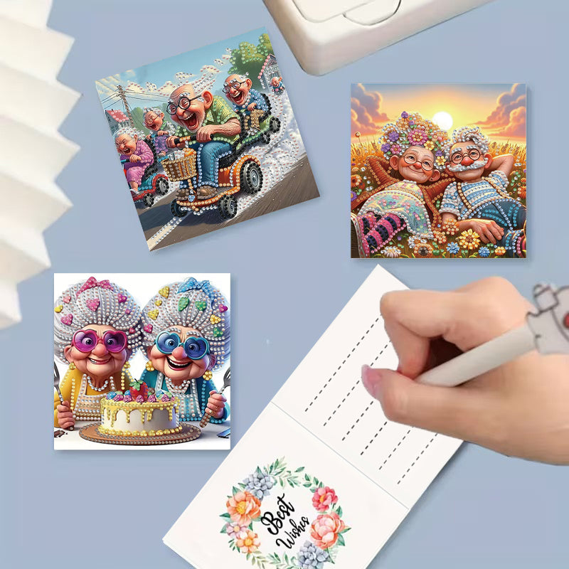 Kit de peinture diamant bricolage Kit carte d'anniversaire
