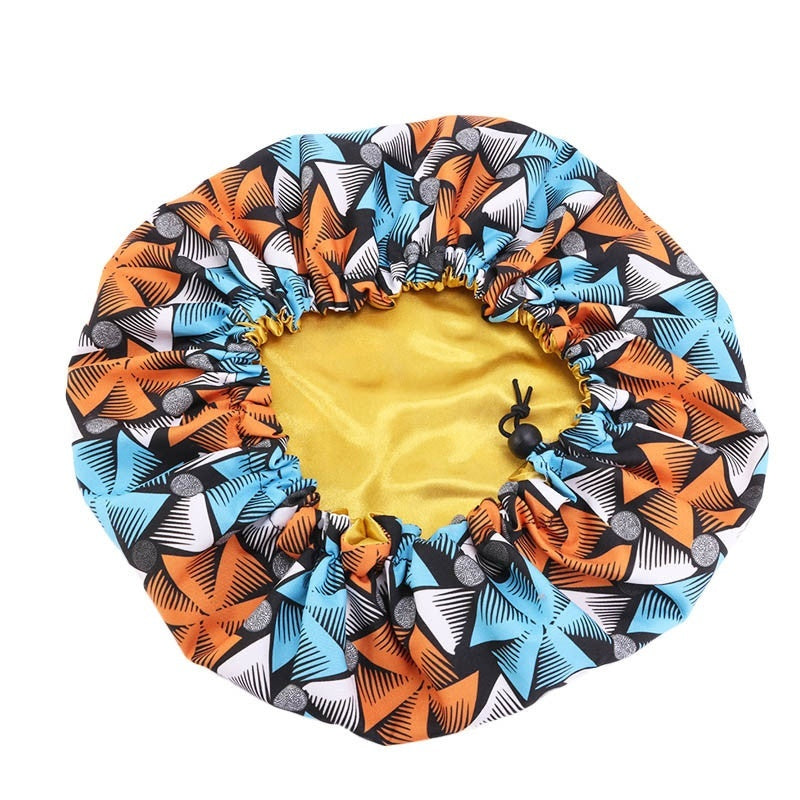 Chapeau rond double couche imprimé