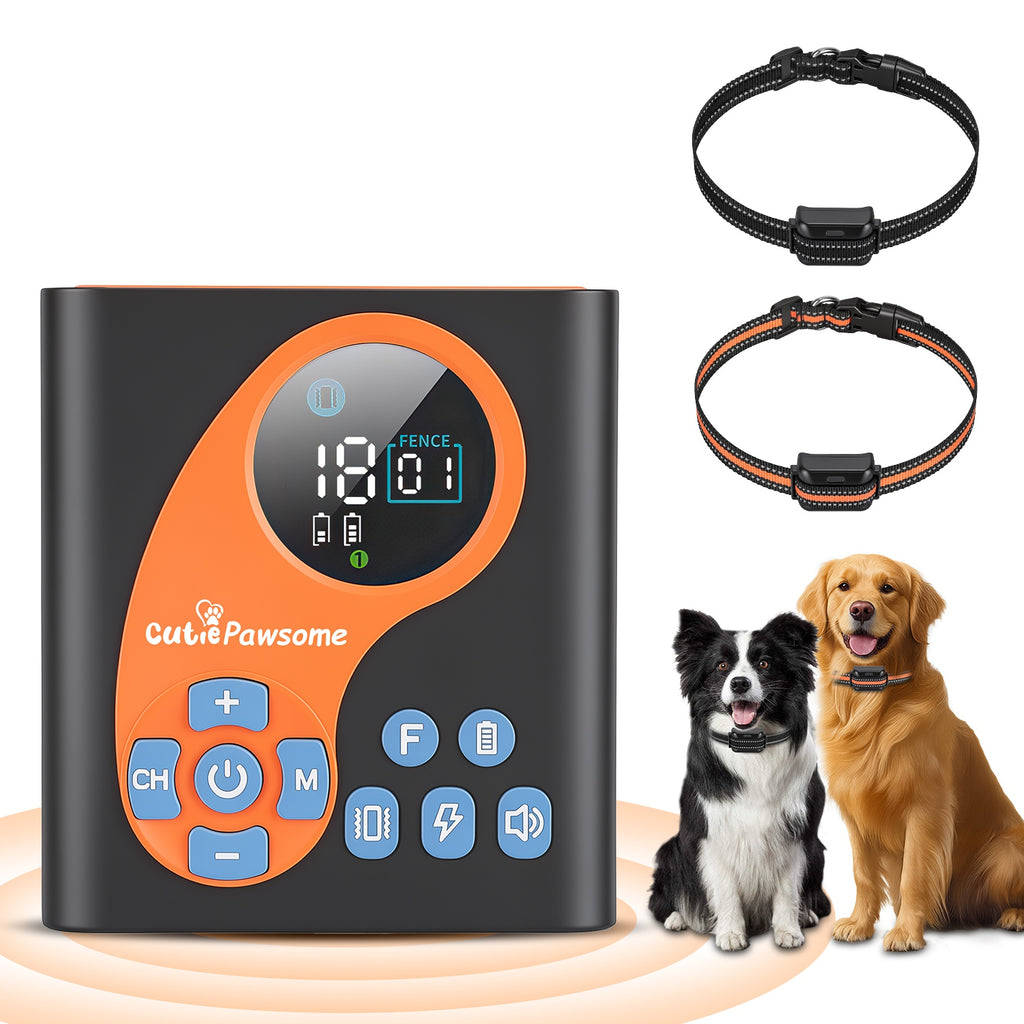 2 en 1 sans fil système de clôture de chien avec collier d'entraînement Invisible de clôture de chien IP68 étanche