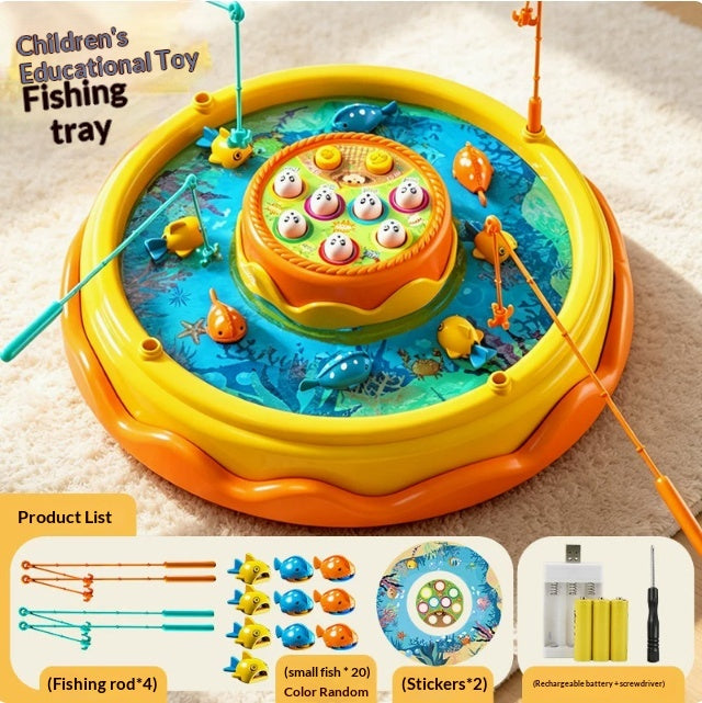 Ensemble de jouets de pêche magnétique électrique