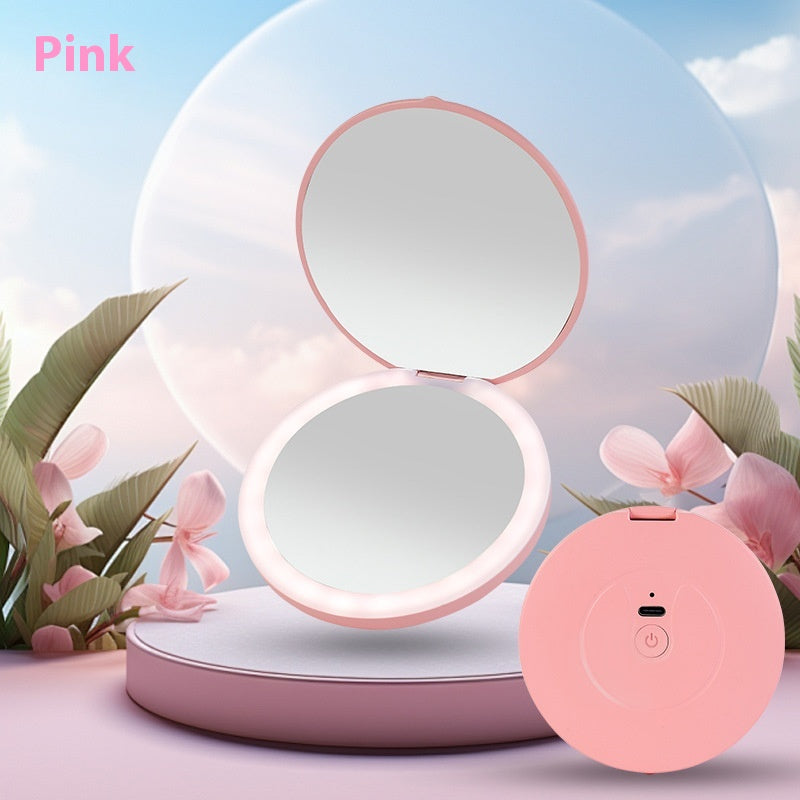 Mini miroir lumineux LED portable