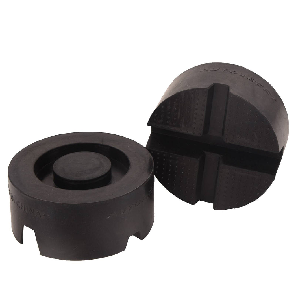 2PCS Universal en caoutchouc de voiture croix à fente Jack Pad Adaptateur garde rail plancher