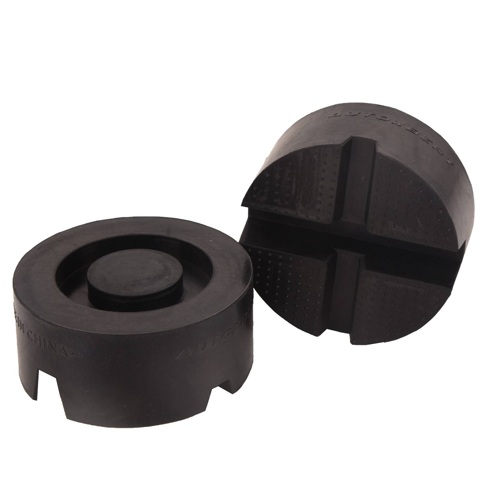 2PCS Universal en caoutchouc de voiture croix à fente Jack Pad Adaptateur garde rail plancher