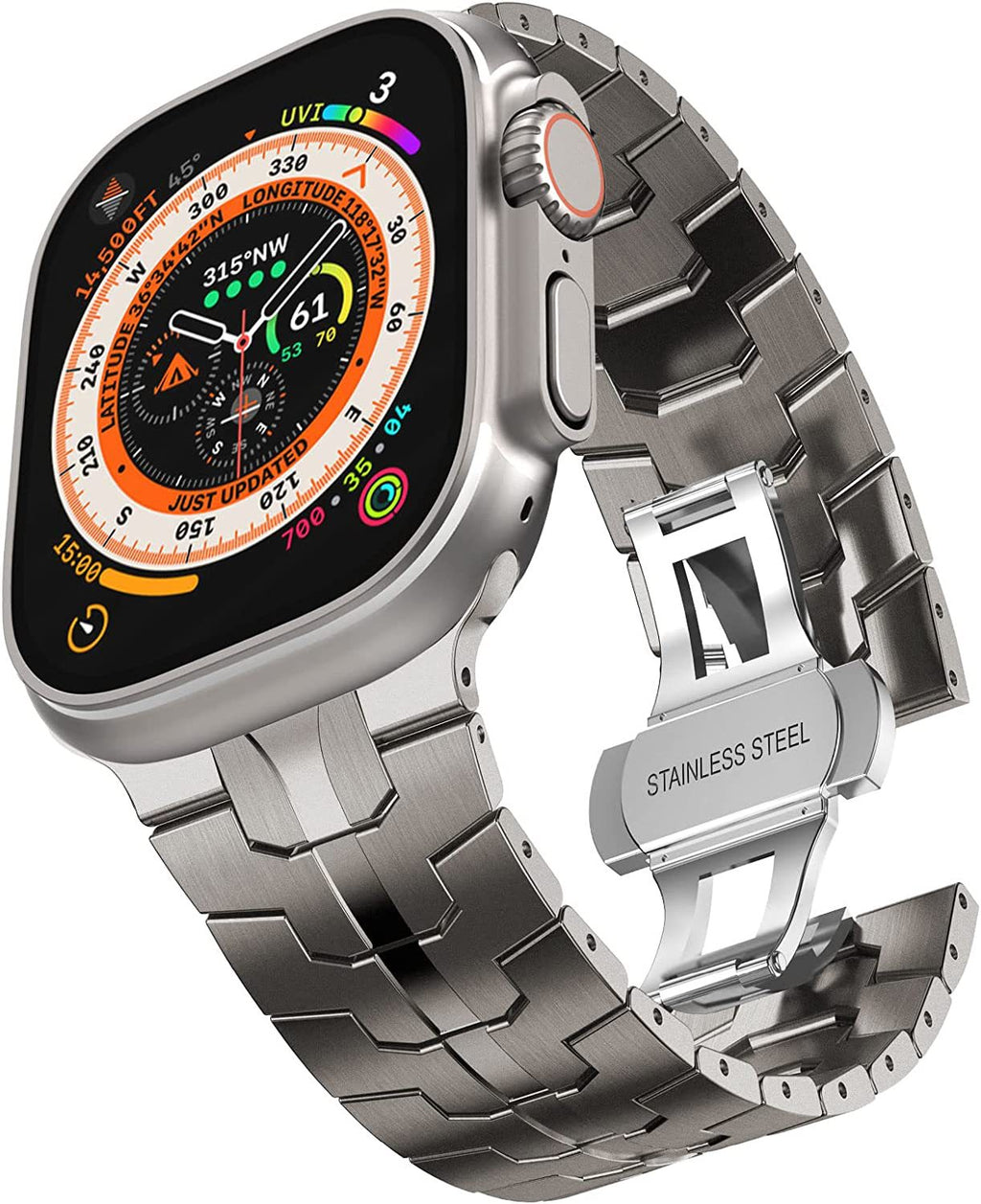 Bracelet en acier inoxydable en acier massif