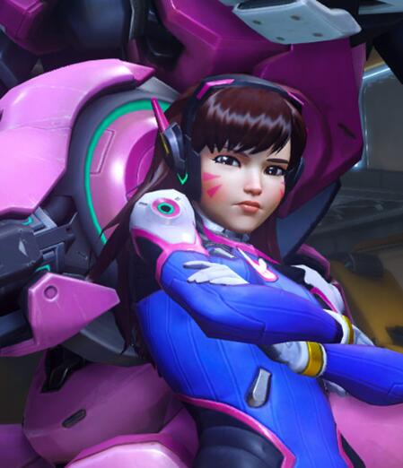 Perruque de Cosplay D.va DVA