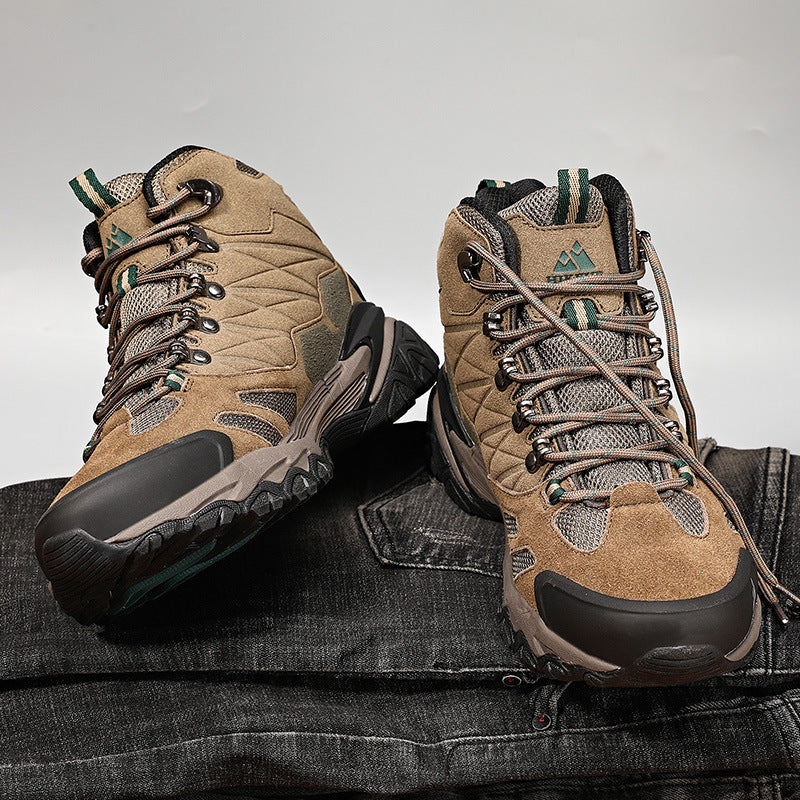 Sports de loisirs de plein air High-top Waterproof Chaussures de randonnée antidérapantes pour hommes