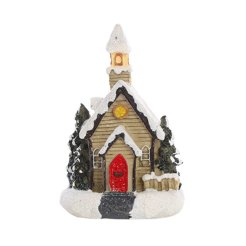 Maison de neige Maison fenêtre Décoration de Noël