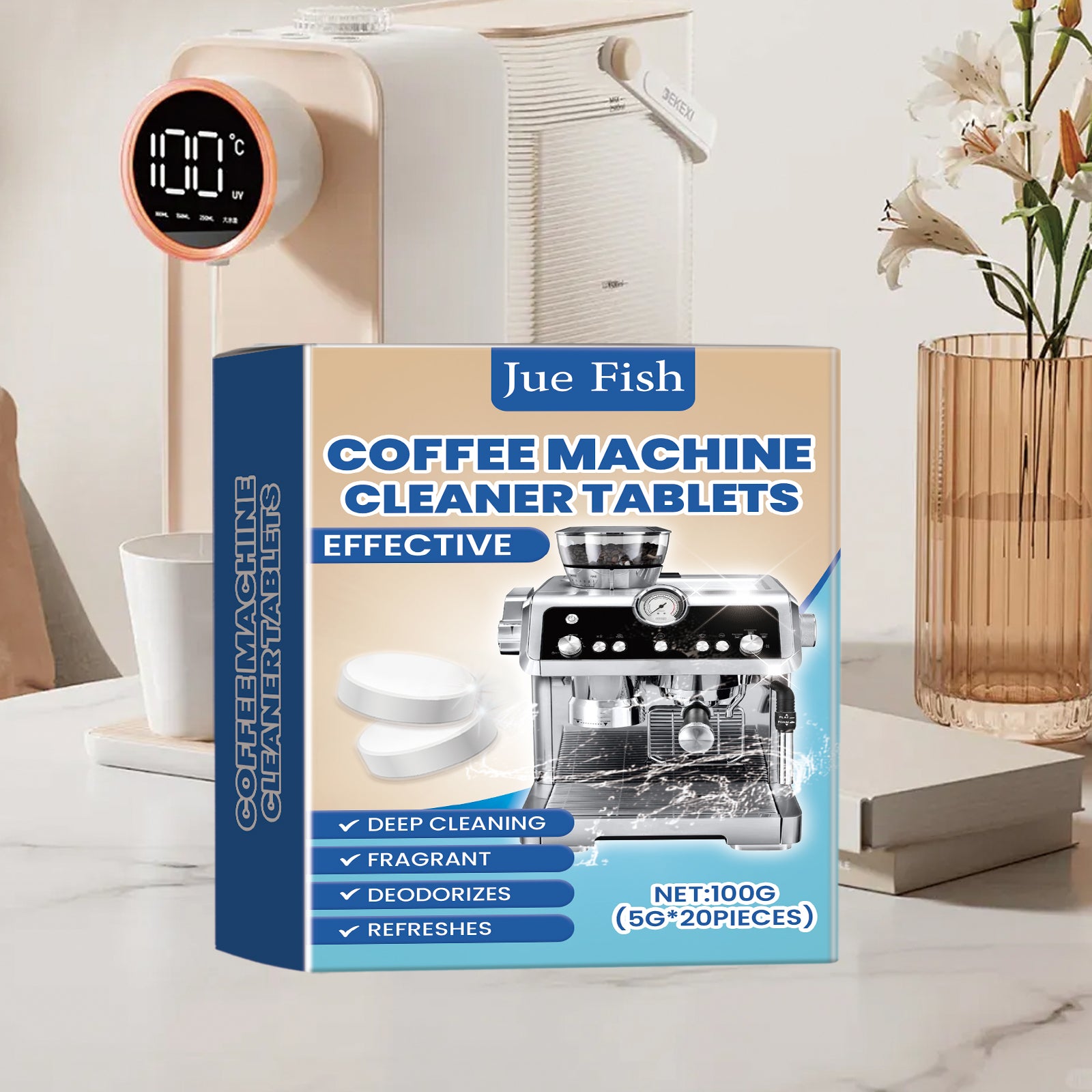 Comprimés effervescents de nettoyage de machine à café 5gx20-1box