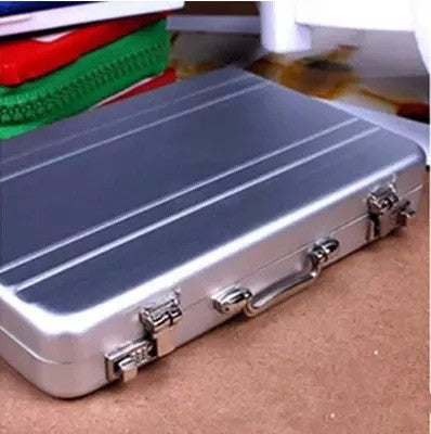 Mot de passe créatif safe forme aluminium carte de visite porte mini valise carte de visite hol