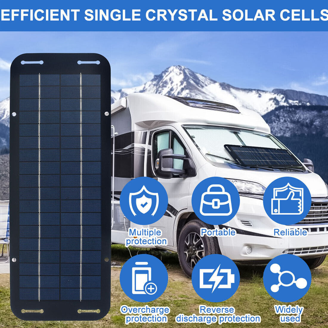 30W Solar Panel Kit Chargeur de batterie Trickle 12Volt DC pour voiture Van Caravan Boat