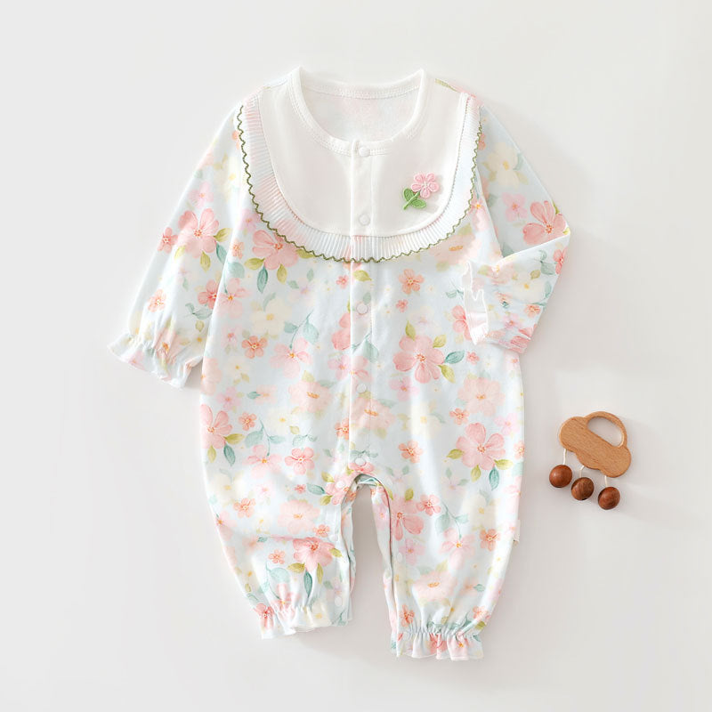 Classe A Pure coton bébé Romper printemps automne osseux manches longues costume bébé