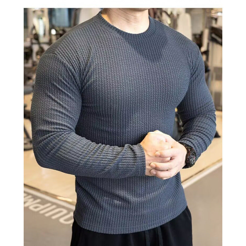 Sweat-shirt mode homme casual Waffle-weave
