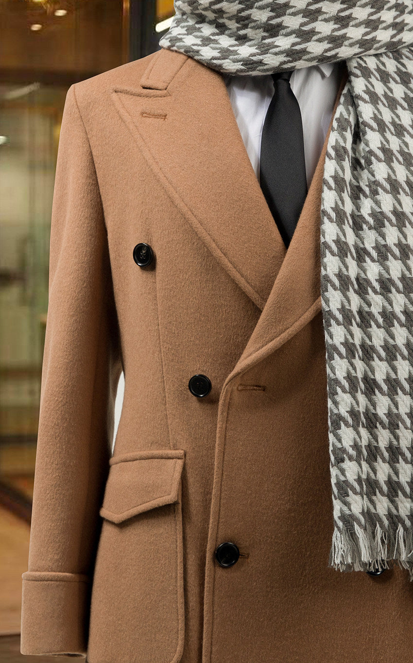 Manteau de trench en laine pour hommes