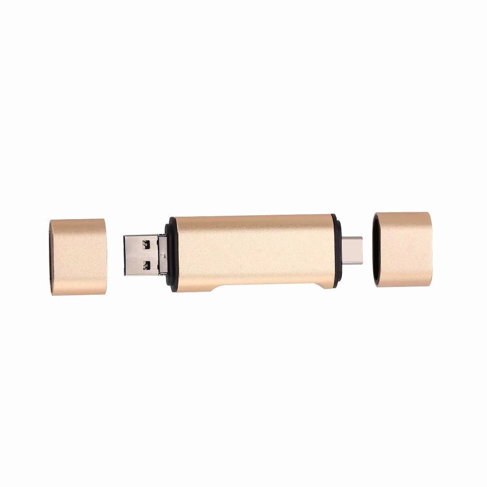 Lecteur de carte mobile USB MICRO TYPE - support en alliage d'aluminium multi-fonction C