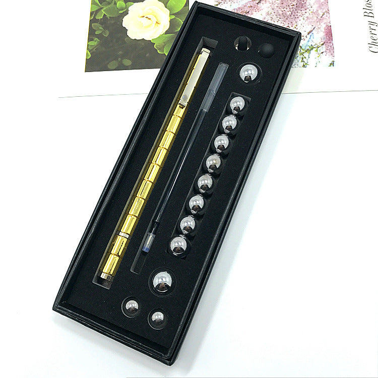 Stress Reducer Relief Toys Cadeau Boîte amusante en or noir Kits Fidget stylo polaire magnétique avec