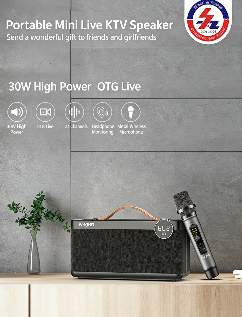 Portable Mini-carte Insert Karaoke Haut-parleur