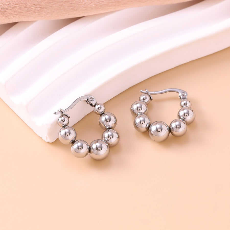 Boucles d'oreilles en perles givrées de style Instagram