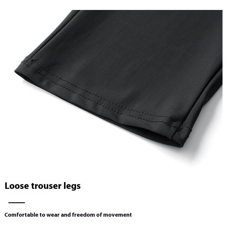 Polo sans couture de luxe haut de gamme en soie de luxe pour hommes Pantalon sport de loisirs