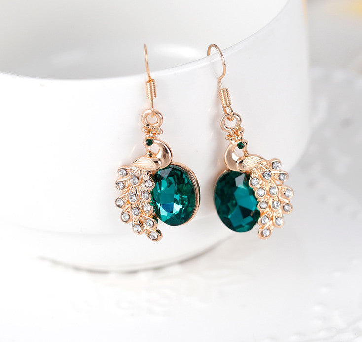 Peacock Strass Collier à deux pièces