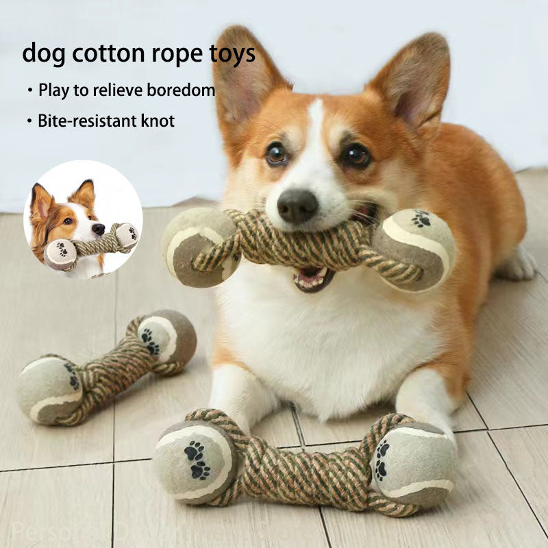 Jouets de chien de chien pour les grands petits chiens Jouet interactif coton Rope Mini Jouets de chien balle pour chiens
